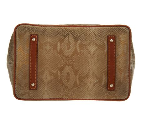 Dooney & Bourke Snake Embossed Leather O-Ring Shopper