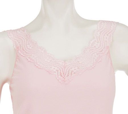 Carol Wior Reversible Lace Trim Cami with Midriff Control