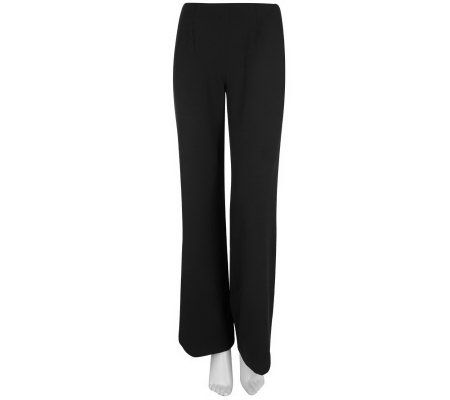 Dennis Basso Fully Lined Wide Leg Side Zip Pants - A95037