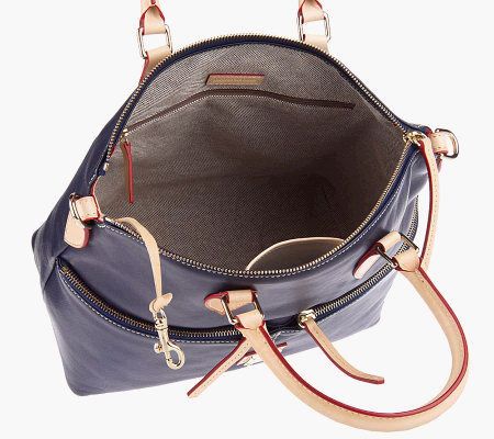 Dooney & Bourke Leather Satchel with Accessories