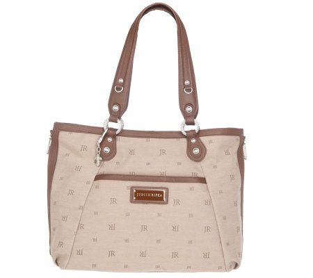 Judith Ripka Waverly Jacquard Tote w/ Expandable Zipper Sides - A213238