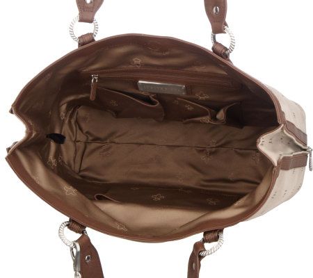 Judith Ripka Waverly Jacquard Tote w/ Expandable Zipper Sides