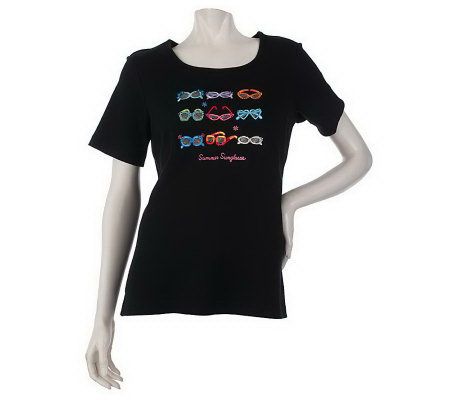 Quacker Factory Summer Accessory Short Sleeve T-shirt - A213338