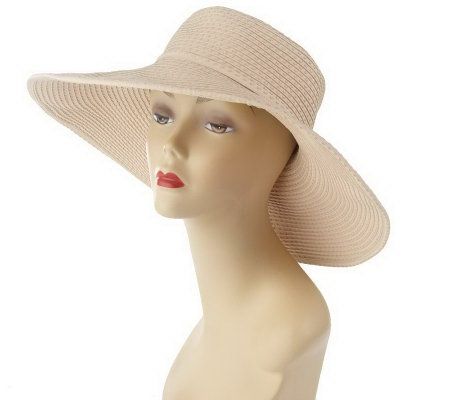 San DiegoHatCo. UPF 50 Wide Brim Ribbon Hat w/ AdjustableStrap - A213838