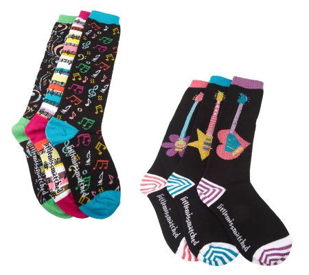 little missmatched CrazyCoordinate Pop Music Knee Highs - A217938