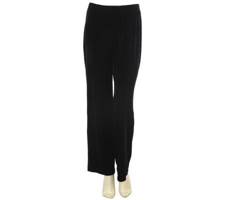 George Simonton Pull-on Velvet Pants with Elastic Waistband - A218438
