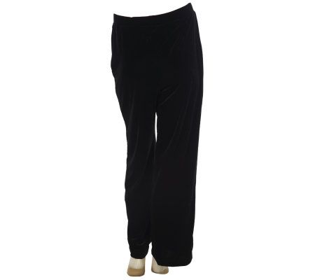 George Simonton Pull-on Velvet Pants with Elastic Waistband