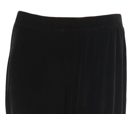 George Simonton Pull-on Velvet Pants with Elastic Waistband