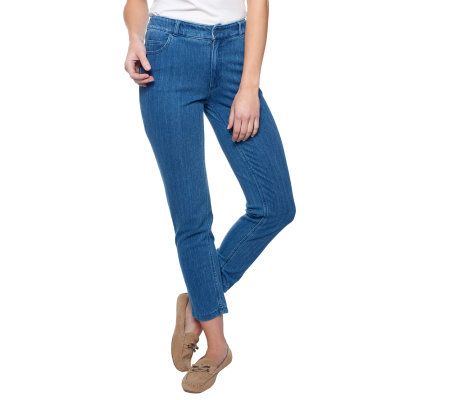 Isaac Mizrahi Live! 5-Pocket Slim Leg Knit Jeans - A220438