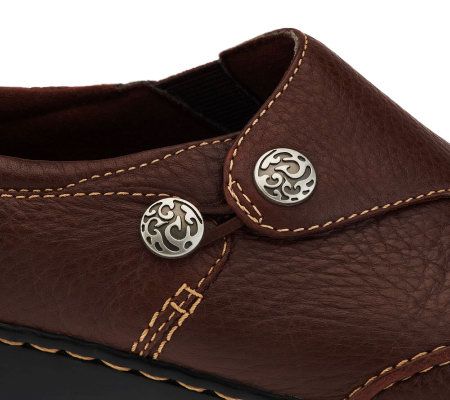 Clarks Bendables Ashland Lane Tumbled Leather Slip-on Shoes