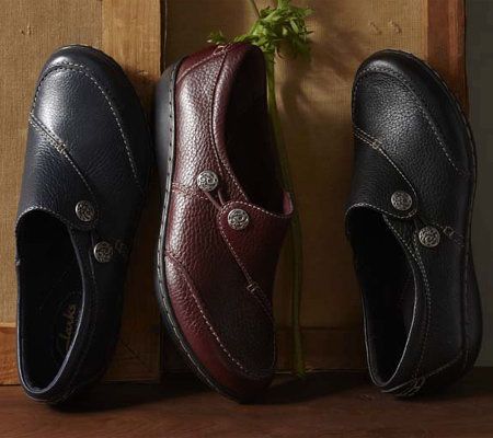 Clarks Bendables Ashland Lane Tumbled Leather Slip-on Shoes