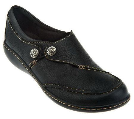 Clarks Bendables Ashland Lane Tumbled Leather Slip-on Shoes - A224938