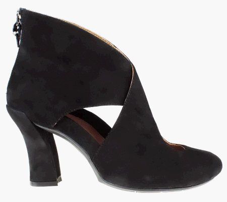 Earthies Syriana Suede Cross Strap Cut-Out Heels