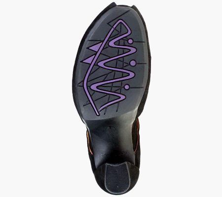 Earthies Syriana Suede Cross Strap Cut-Out Heels