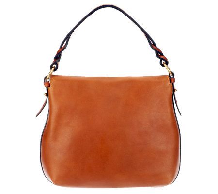 Dooney & Bourke Florentine Leather Twist Strap Hobo Bag