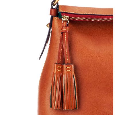 Dooney & Bourke Florentine Leather Twist Strap Hobo Bag