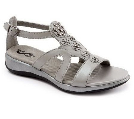 SoftWalk Gladiator Adjustable Ankle StrapSandals - A316738
