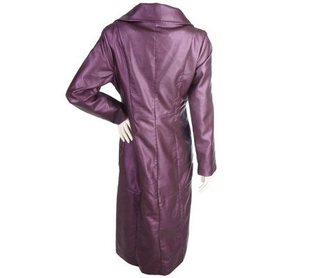Modernist by Guillaume Full Length Faux Leather Coat w/Lining