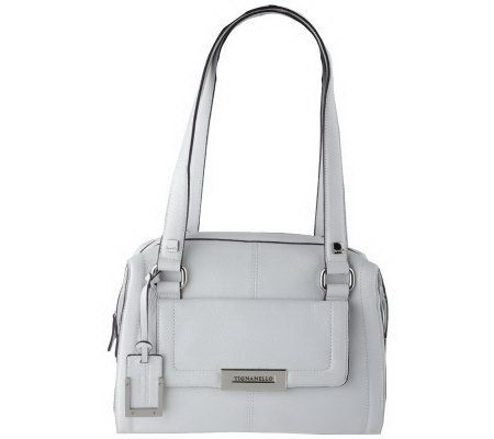 Tignanello Pebble Leather Satchel with Front Flap Pocket - A215439
