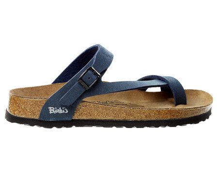 Birkis Lennox Patina Finish Toe LoopSandals w/ Adj. Buckle