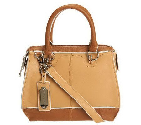 Tignanello Pebble Leather Colorblock Satchel - A221239