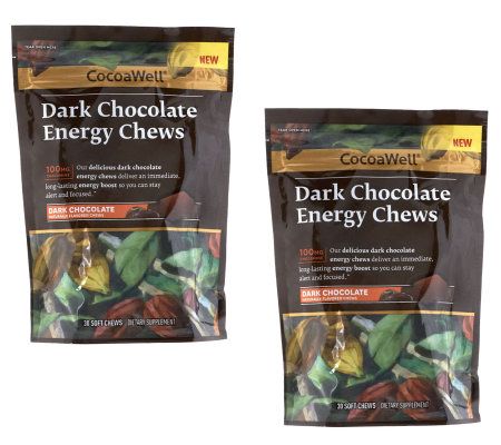 Cocoa Well Dark Chocolate (60) Energy Chews by Re-Body - A227239