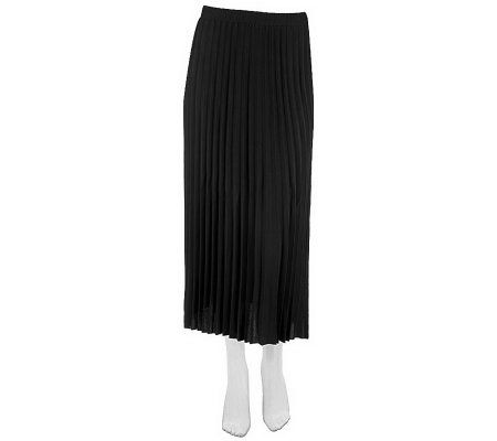 Linea by Louis DellOlio Sunburst Pleat Skirt w/Elastic Waist - A228339