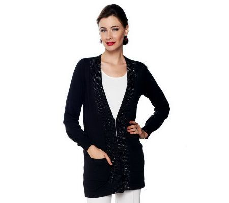 Joan Rivers Best of the Best Embellished Cardigan - A229039