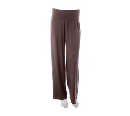 George Simonton Petite Palazzo Pants with Foldover Waistband - A229339
