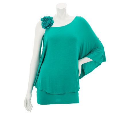 M by Marc Bouwer Knit Top with Flower Embellishment - A231239