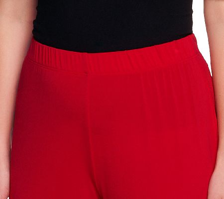 George Simonton Ruched Crystal Knit Elastic Waist Cropped Pants