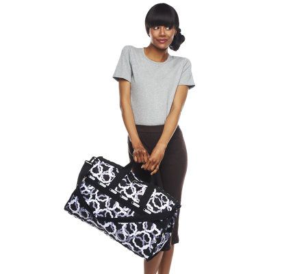 LeSportsac Printed Nylon Large Weekender w/ Cosmetic Case