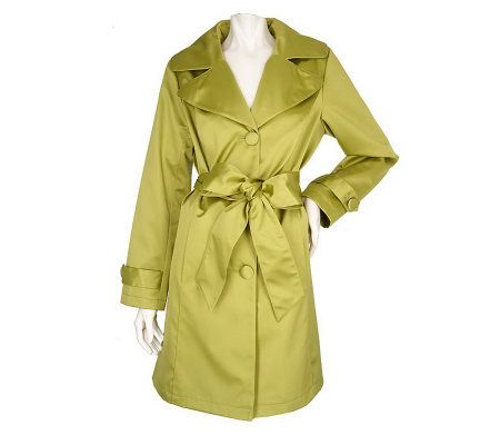 Dennis Basso Satin Wrap Jacket with Animal Print Lining - A91539