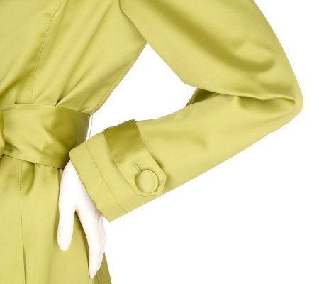 Dennis Basso Satin Wrap Jacket with Animal Print Lining