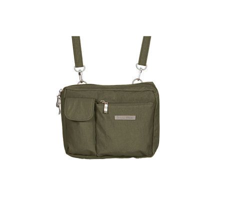 baggallini Large Crinkle Nylon Wallet Bagg withRemovable Stra - A139340