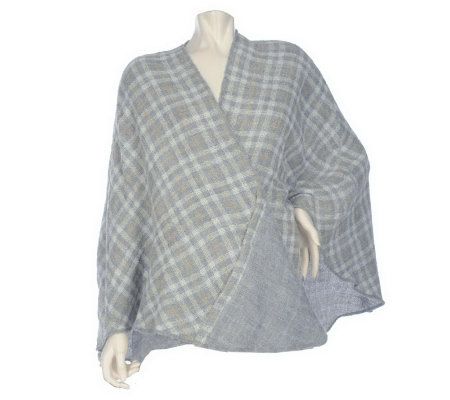 Boyne Valley Weavers Wool Reversible Cape with Pockets - A214740