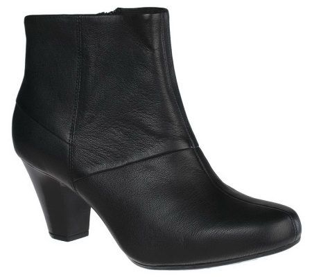 Clarks Bendables Ruby Wager Leather Ankle Boots - A218140
