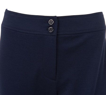 Linea by Louis DellOlio Petite Wide Waist Ponte Pants