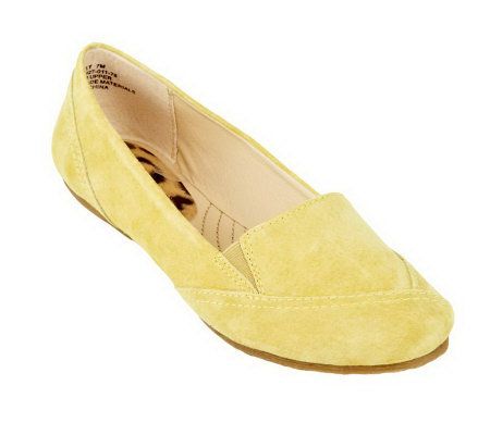 BareTraps Simply Suede Slip-on Flats with Stitch Detail - A231240