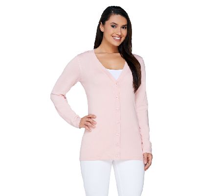 Linea by Louis DellOlio Whisper Knit V-Neck Cardigan - A233940