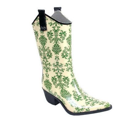 Nomad Yippy Western Style Green Victorian RainBoots - A324340