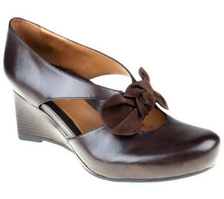 Earthies Bristol Leather Wedge Heels - A325940