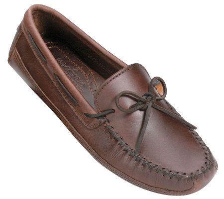 Minnetonka Mens Double Bottom Cowhide DrivingMoccasins - A208741