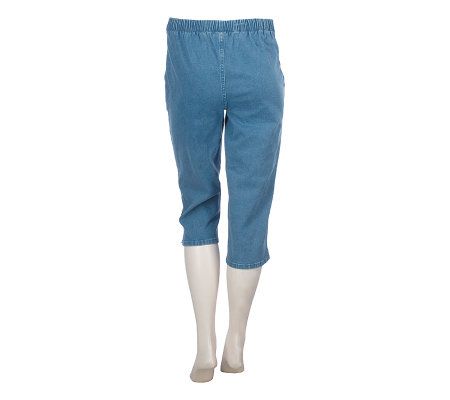 Quacker Factory Open Spray Motif Capri Pants