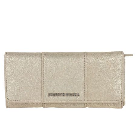 Judith Ripka Bedford Weathered Gold Metallic Wallet - A213241