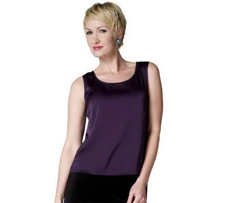 Joan Rivers Satin Stretch Shell - A214141
