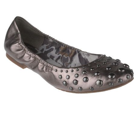 KathyVanZeeland Ballet Flats with Stud Detail - A216041