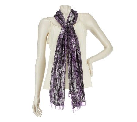 Kirks Folly Walk on the Wild Side Python Beaded Scarf - A224741