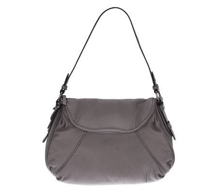 Maxx New York Pebble Leather Shoulder Bag with Zip Closure - A225641