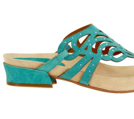 Earthies Toro Suede Cut-out Detail Thong Sandals